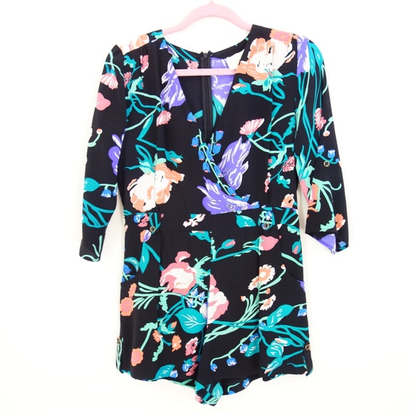 Silk Floral Romper, Size 4 - Picture 2 of 12